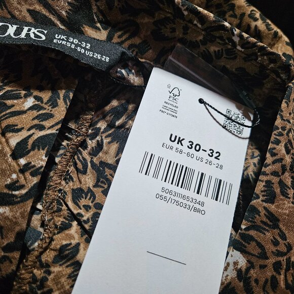Yours | Plus Size - Brown Animal Print Oversized Fit Shirt - NWT - Picture 9 of 15